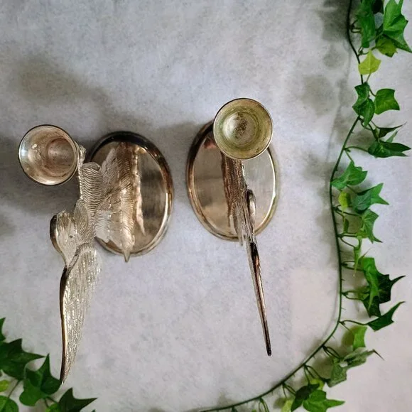 VGUC: Vintage Intern'l Silver Silver-Plated 2 Christmas Angel Candle Holder - Picture 4 of 8